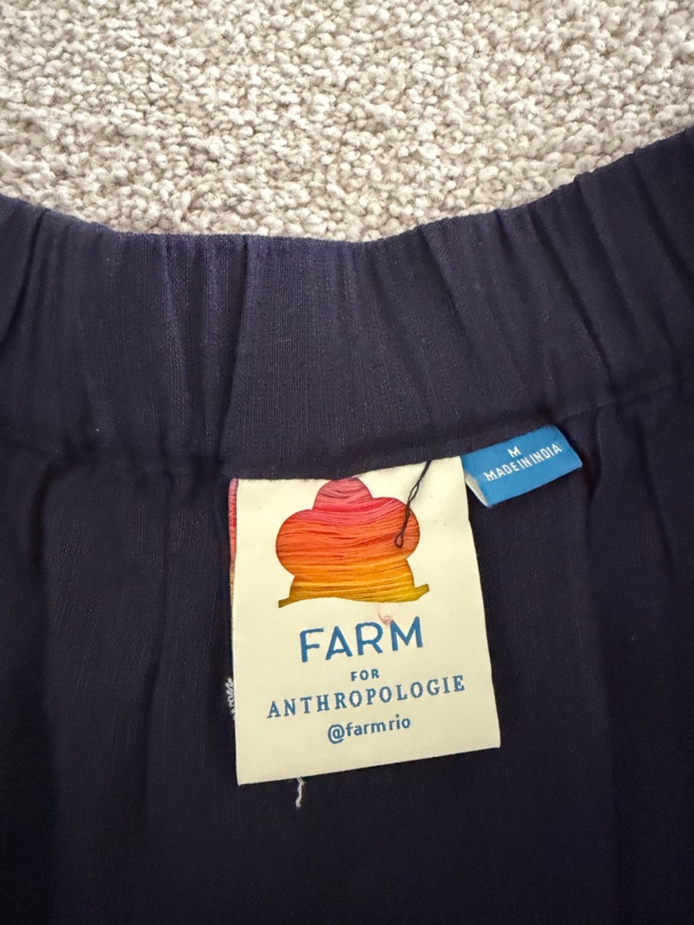 Farm Rio -Off-Shoulder Navy- Jacky romper- size M - Picture 5 of 6